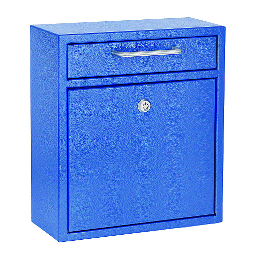 AdirOffice Medium Ultimate Wall Mounted Mail Box, 10.4 x 4.5 x 12, Blue (I63105BLU)