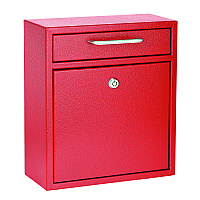 AdirOffice Medium Ultimate Wall Mounted Mail Box, 10.4 x 4.5 x 12, Red (I63105RED)