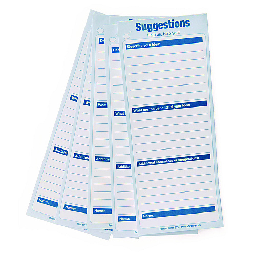 AdirOffice Suggestion Cards, 8.5 x 4, White, 50/Pack (I63350)