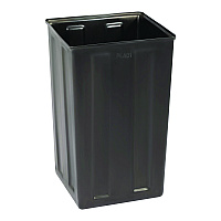 Alpine 40 Gallon Rigid Plastic Waterproof Square Trash Can Insert Liner for Indoor/Outdoor Trash Can, Plastic, Black (ALPA01)