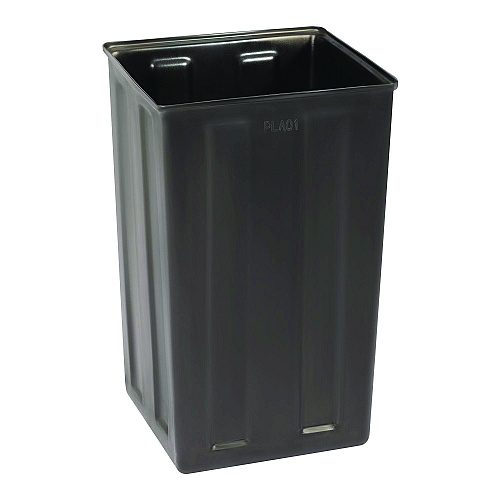 Alpine 40 Gallon Rigid Plastic Waterproof Square Trash Can Insert Liner for Indoor/Outdoor Trash Can, Plastic, Black (ALPA01)