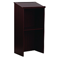 AdirOffice Wood Stand-up Podium Lectern Speaker Stand, 23 x 15 x 45.8, Mahogany (I66101)