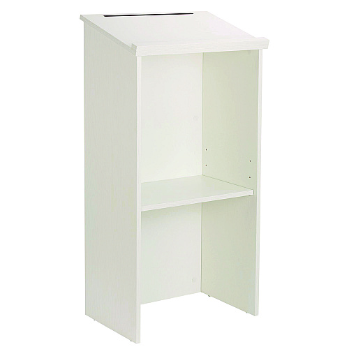 AdirOffice Wood Stand-up Podium Lectern Speaker Stand, 23 x 15 x 45.8, White (I66101WHI)