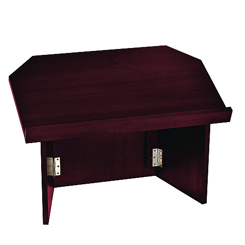 AdirOffice Foldable Tabletop Podium Lectern Speaker Stand, 27 x 16 x 19, Mahogany (I66105MA)
