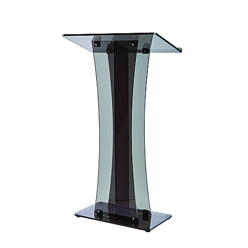 AdirOffice Acrylic Stand-Up Podium Lectern Speaker Stand, 26 x 13 x 47, Black (I66102BLK)