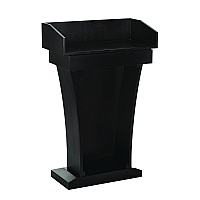 AdirOffice Wood Stand-Up Podium Lectern Speaker Stand with Drawer and Storage Area, 27.55 x 14 x 43.3, Black (I661012BLK)