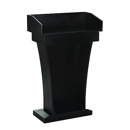 AdirOffice Wood Stand-Up Podium Lectern Speaker Stand with Drawer and Storage Area, 27.55 x 14 x 43.3, Black (I661012BLK)