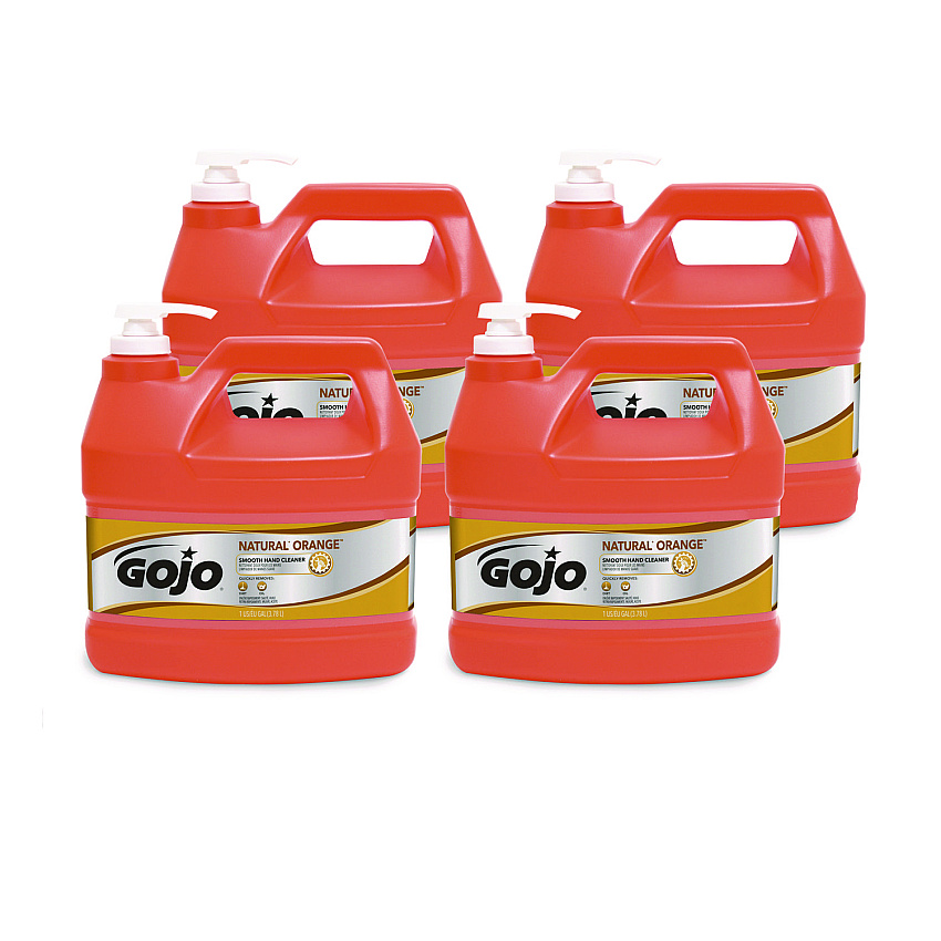 GOJO NATURAL ORANGE Smooth Hand Cleaner, Citrus Scent, 1 gal, 4/Carton (094504)