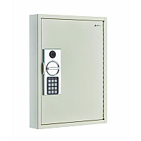 AdirOffice Steel Digital Lock Key Cabinet, 60-Key, 13 x 2.6 x 17, Stainless Steel 304, White (I68060WHI)
