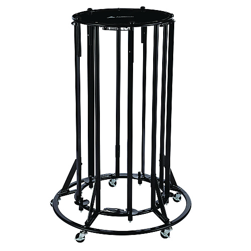AdirKids Steel Large Paper Roll Holder Paper Dispenser Stand and Cutter w/Wheels, For Up to 3" dia x 36" Wide Rolls, Metal, Black (IKI30001)