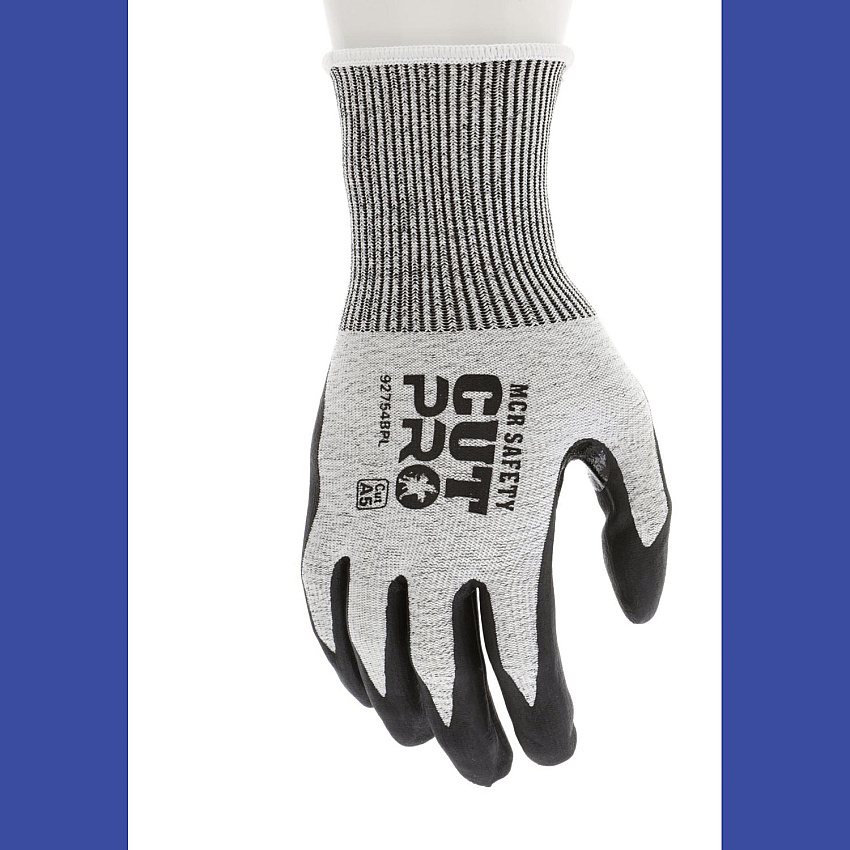 MCR Safety Cut Pro 92754BP Gloves, Small, Black/Gray, Dozen (92754BPS)