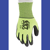MCR Safety Cut Pro 9277PU Gloves, Medium, Black/Lime, Dozen (9277PUM)