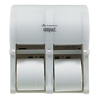 Georgia Pacific Professional Compact Quad Vertical 4-Roll Coreless Tissue Dispenser, 12.06 x 8 x 14.44, White (56747A)