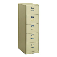 HON 310 Series Vertical File, 4 Legal-Size File Drawers, Black, 18.25" x 26.5" x 52" (314CPP)
