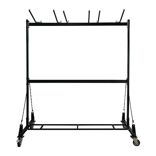 AdirOffice Folding Chair and Table Combo Cart, Metal, 600 lb Capacity, 33.7 x 65 x 67, Black (I69001)