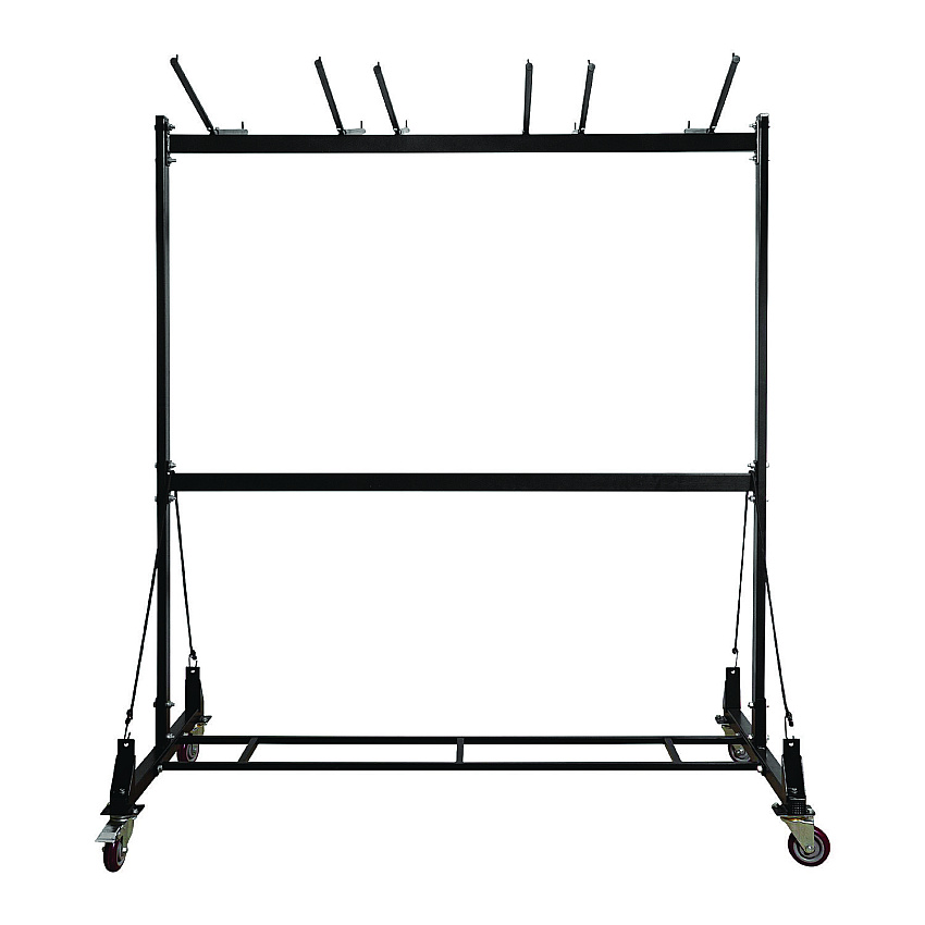 AdirOffice Folding Chair and Table Combo Cart, Metal, 600 lb Capacity, 33.7 x 65 x 67, Black (I69001)