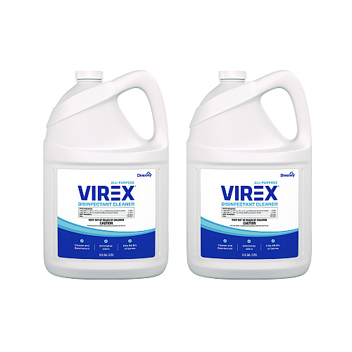Diversey Virex All-Purpose Disinfectant Cleaner, Lemon Scent, 1 gal Container, 2/Carton (CBD540557)