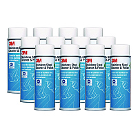3M Stainless Steel Cleaner and Polish, Lime Scent, Foam, 21 oz Aerosol Spray, 12/Carton (14002)