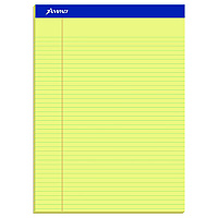 Ampad Perforated Writing Pads, Narrow Rule, 50 Canary-Yellow 8.5 x 11.75 Sheets, Dozen (20222)