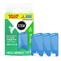 SC Johnson STEM Light Trap Refills, 3 Refills/Pack, 8 Packs/Carton (372883)