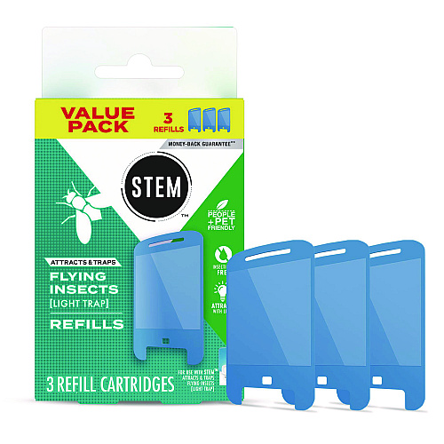 SC Johnson STEM Light Trap Refills, 3 Refills/Pack, 8 Packs/Carton (372883)