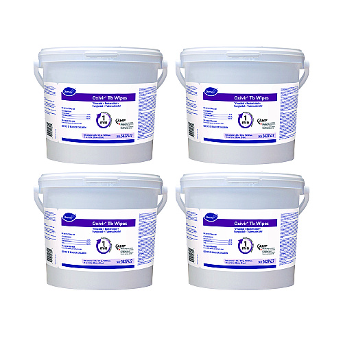 Diversey Oxivir TB Disinfectant Wipes, 11 x 12, White, 160/Bucket, 4 Buckets/Carton (5627427)