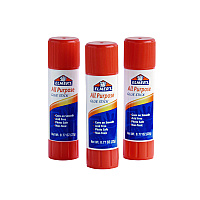 Elmer's All Purpose Glue Stick, 0.77 oz, Dries Clear, 3/Pack (E5022)