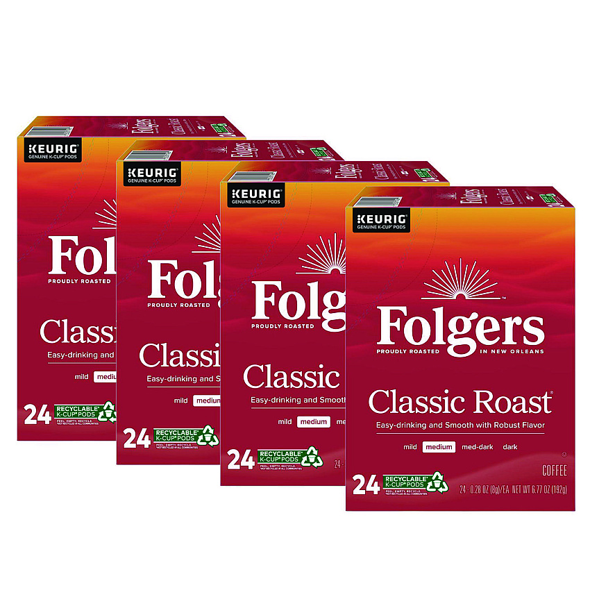 Folgers Gourmet Selections Classic Roast Coffee K-Cups, 96/Carton (6685CT)