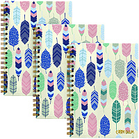 PUKKA PAD B5 Size Notebook, 1 -Subject, Medium/College Rule, Design Cover, (80) 9.8 x 6.9 Sheets, 3/Pack (9379CD)