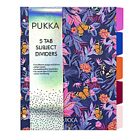 PUKKA PAD Letter Size Reversible Dividers, 5-Tab, 11 x 8.5, Assorted Colors, 1 Set (9610BLM)