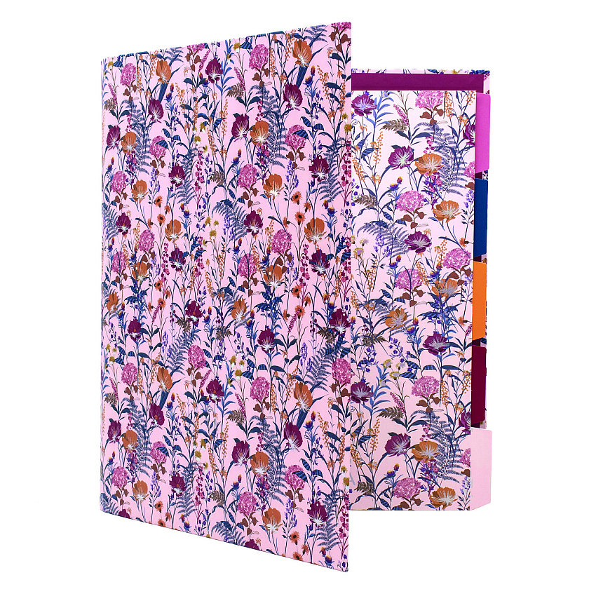 PUKKA PAD Rollbound Binder, 3 Rings, 1" Capacity, 11 x 8.5, Cream/Yellow/Blue/Red (9609BLM)