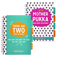 PUKKA PAD B5 Size Eco Project Book, 4-Subject, Medium/College Rule, Assorted Multicolor Covers, (100) 9.8 x 6.9 Sheets, 2/Pack (9702SPP)