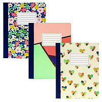 PUKKA PAD Composition Book, Medium/College Rule, Assorted Floral Love Covers, (70) 9.75 x 7.5 Sheets, 3/Pack (9096CD)