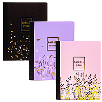 PUKKA PAD Composition Book, Medium/College Rule, Assorted Floral Covers, (70) 9.75 x 7.5 Sheets, 3/Pack (9107ROC)