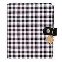 PUKKA PAD Personal Planner, Chequered, 7.48 x 6.42, Black/White Cover, 12-Month, Undated (9183CD)
