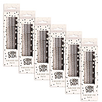 PUKKA PAD Carpe Diem Ballpoint Pen, Stick, Medium 0.7 mm, Black Ink, Assorted Black Collection, 4 Pens/Pack, 6 Packs/Box (9229CD)