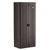Suncast Commercial Tall Storage Cabinet, Five Shelves: One Fixed, Four Adjustable, 30" x 20.25" x 72", Gray (BMCCPD7204)