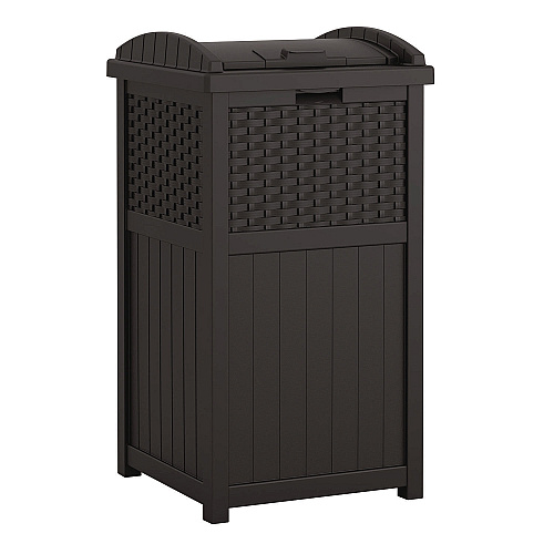 Suncast Commercial 30 Gallon Trash Hideaway, Plastic, Black (GHW1732BK)