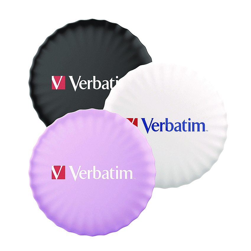 Verbatim My Finder Bluetooth Coin Tracker for Apple iOS, Black/Purple/White, 3/Pack (32135)