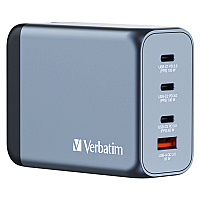 Verbatim 200 W 4-Port GaN Wall Charger, Black/Gray (32204)