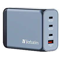 Verbatim 240 W 4-Port GaN Wall Charger, Black/Gray (32205)