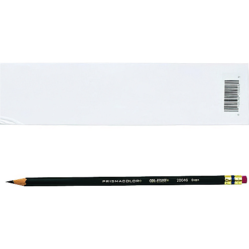Prismacolor Col-Erase Pencil with Eraser, 0.7 mm, 2B (#1), Green Lead, Green Barrel, Dozen (20046)
