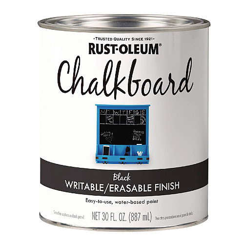 Rust-Oleum Chalkboard Paint, Matte Black, Quart Can (301450EA)