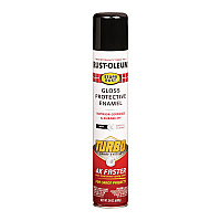 Rust-Oleum Stops Rust Turbo Spray, Gloss Black, 24 oz Aerosol Can, 6/Carton (334128)