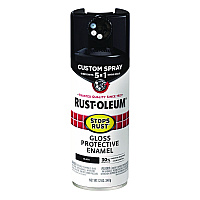 Rust-Oleum Stops Rust 5-in-1 Spray Paint, Gloss Black, 12 oz Aerosol Can (376884EA)