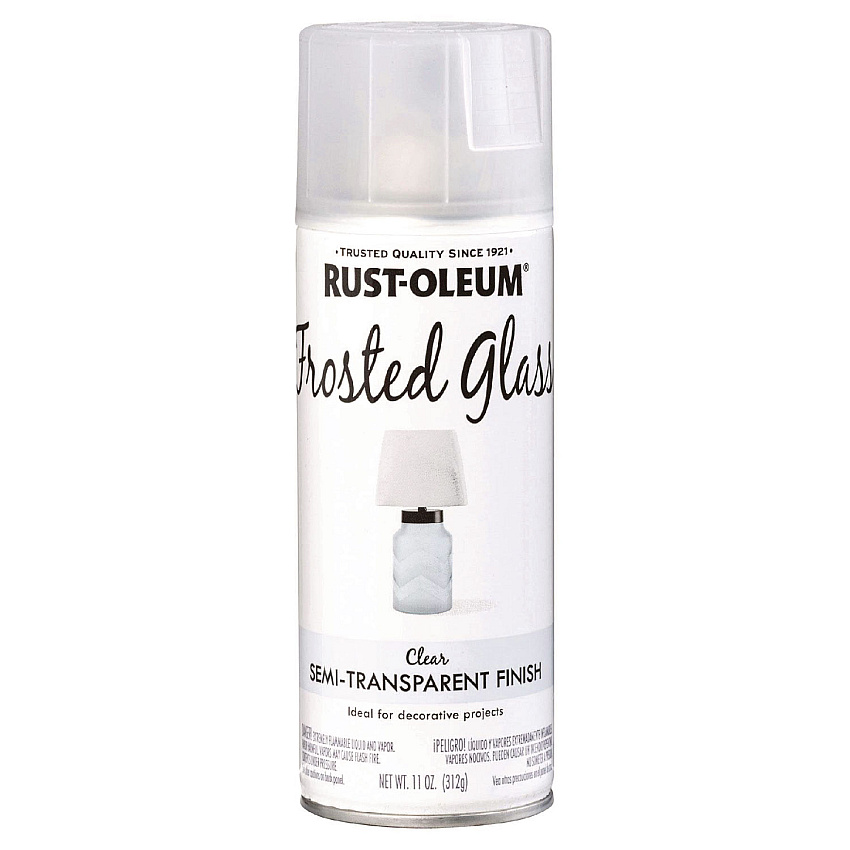 Rust-Oleum Specialty Frosted Glass Spray Paint, Matte Clear, 11 oz Aerosol Can, 6/Carton (342600)