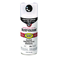 Rust-Oleum Stops Rust 5-in-1 Spray Paint, Gloss White, 12 oz Aerosol Can (376886EA)