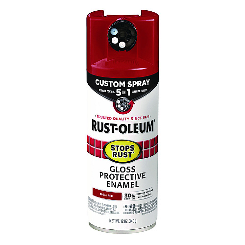 Rust-Oleum Stops Rust 5-in-1 Spray Paint, Gloss Regal Red, 12 oz Aerosol Can (376895EA)