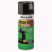 Rust-Oleum High Heat Enamel Spray Paint, Semi-Gloss Black, 12 oz Aerosol Can (241169EA)