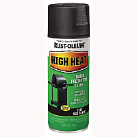 Rust-Oleum High Heat Enamel Spray Paint, Flat Black, 12 oz Aerosol Can, 6/Carton (7778830)